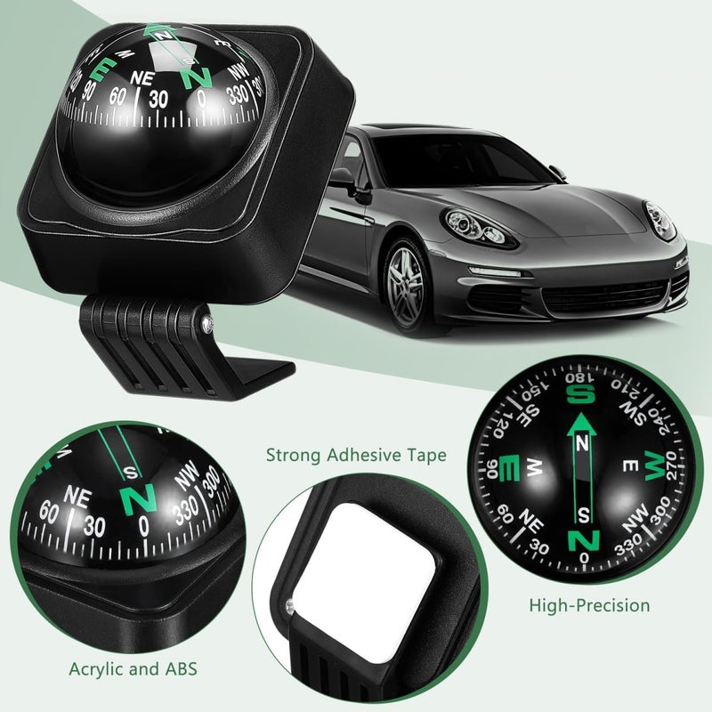 UKCOCO Car Compass Ball for Dashboard Portable Automotive Compass for Navigation High Precision Direction Guide for Cars Boats and Outdoor Activities - Image 4
